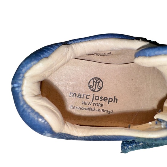 MARC JACOB navy leather tennis shoes ROBEEZ GIrls size 5.5 - Picture 12 of 16